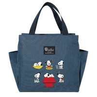 Blue Snoopy tote bag.