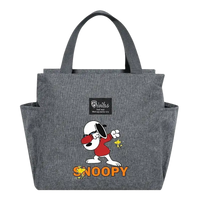 Gray Snoopy tote bag.