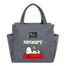 Gray Snoopy tote bag.
