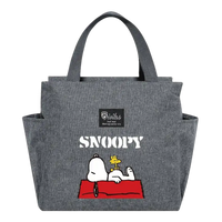 Gray Snoopy tote bag.