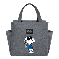 Gray Snoopy tote bag.
