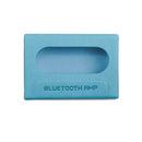 Rectangular blue Bluetooth amplifier.
