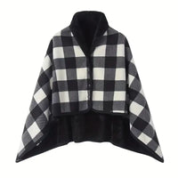 1pc Wearable Blankets Shawl Blanket Flannel Lazy Casual Office Blanket - Yellow
