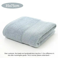 Bath Towel Washcloth Cotton Towel Solid Color Soft Absorbent Towels Multipurpose Use For Hotel Bathroom - 35x75cm