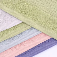 Bath Towel Washcloth Cotton Towel Solid Color Soft Absorbent Towels Multipurpose Use For Hotel Bathroom - 35x75cm