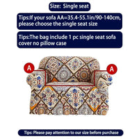 1 PC Printed sofa cover with skirt high elasticity soft hand feel pet stain resistant decorative sofa