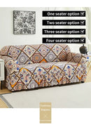 1 PC Printed sofa cover with skirt high elasticity soft hand feel pet stain resistant decorative sofa