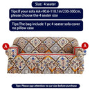 1 PC Printed sofa cover with skirt high elasticity soft hand feel pet stain resistant decorative sofa
