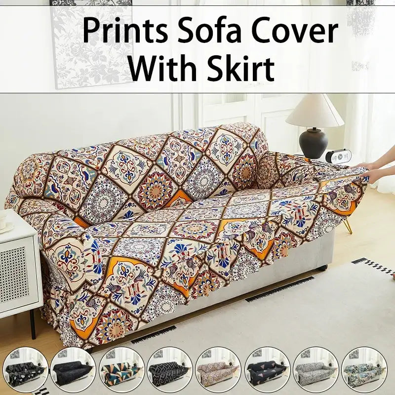 SoftGuard Printed Sofa Cover - Pet Stain Resistant