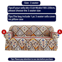 1 PC Printed sofa cover with skirt high elasticity soft hand feel pet stain resistant decorative sofa