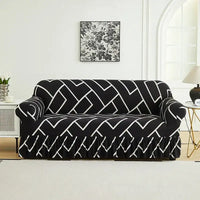 1 PC Printed sofa cover with skirt high elasticity soft hand feel pet stain resistant decorative sofa - migong / 1