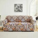 1 PC Printed sofa cover with skirt high elasticity soft hand feel pet stain resistant decorative sofa - moluoge / 3