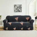 1 PC Printed sofa cover with skirt high elasticity soft hand feel pet stain resistant decorative sofa - sanjiaoxing / 1