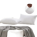 White fiber-filled pillows.