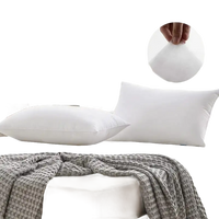 White fiber-filled pillows.