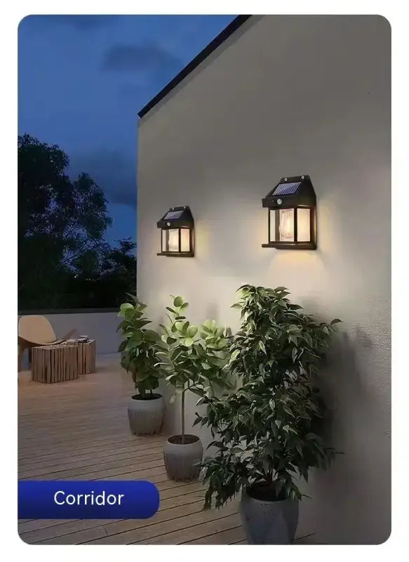 Outdoor wall lanterns.