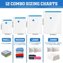5/12/48PCS Vacuum Storage Bags For Clothes,Bedding,Space Saving Bags Storage Vacuum Seal Packet,Folding Compressed