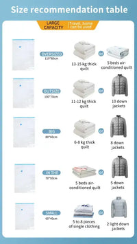 5/12/48PCS Vacuum Storage Bags For Clothes,Bedding,Space Saving Bags Storage Vacuum Seal Packet,Folding Compressed