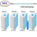 5/12/48PCS Vacuum Storage Bags For Clothes,Bedding,Space Saving Bags Storage Vacuum Seal Packet,Folding Compressed
