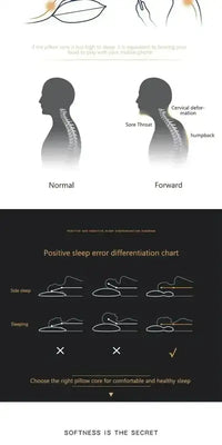 New Neck Pillow Help Sleep Protect The Neck Cervical Orthopedic Soybean Fiber Massage Household SPA Pillow For Sleeping