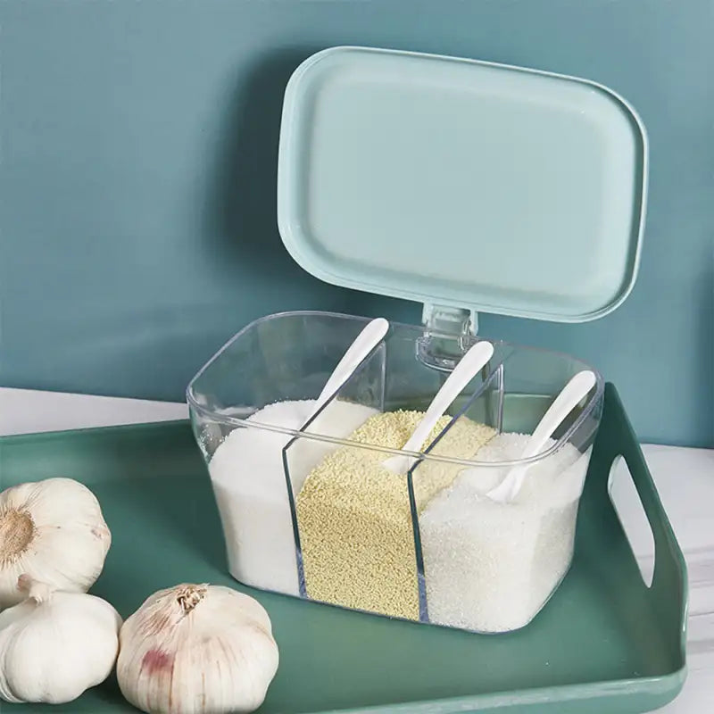 SpiceMaster 3-Grid Condiment Organizer Box