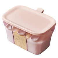 SpiceMaster 3-Grid Condiment Organizer Box - Pink orange