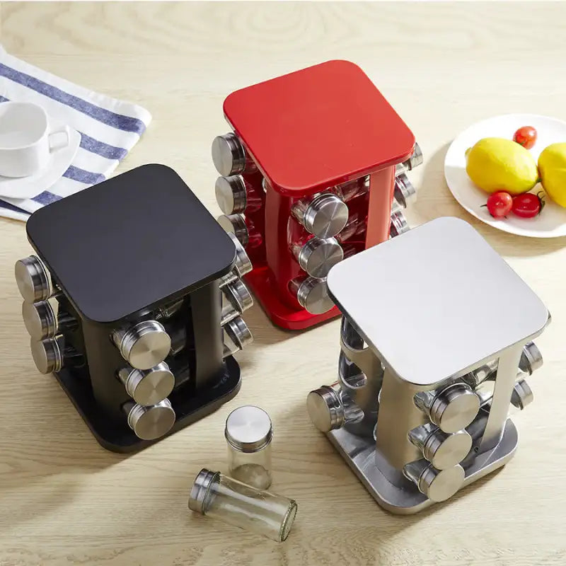 Spice Rack Merry-Go-Round Stainless Steel Storage Solution