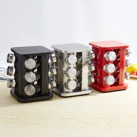 SpiceMaster Glass Jar Set with Stainless Rack