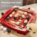 Red rotating four-in-a-row game from Spin It to Win It, a trendy educational toy for parent-child battle fun