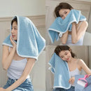 Square Spiral Bath Towel Designer Solid Color Quick Drying Water Absorbing Dry Hair Household And Daily Use Soft