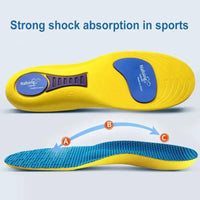 1 Pair New Sports Elasticity Insoles Elasticity Shock Absorption Breathable Running Insoles - Yellow / EU45-46