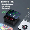 Wireless earbuds with charging case.