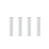 Four white shower filter cartridges.