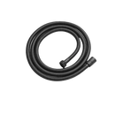 Corrugated black stainless steel hose.