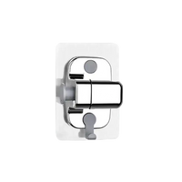 Chrome-plated adhesive wall hook.
