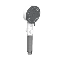 Handheld shower head with filter.