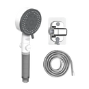 Shower head set with hose and mount.