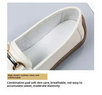 2024 New Spring /summer Women Flats Genuine Leather Moccasins Woman Casual Shoes Slip-on Loafers Female Boat Big Size
