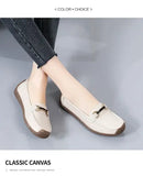 2024 New Spring /summer Women Flats Genuine Leather Moccasins Woman Casual Shoes Slip-on Loafers Female Boat Big Size