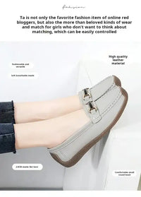 2024 New Spring /summer Women Flats Genuine Leather Moccasins Woman Casual Shoes Slip-on Loafers Female Boat Big Size
