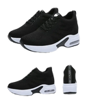 Black platform sneakers.
