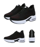 Black platform sneakers.