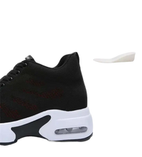 Black and white platform sneaker.