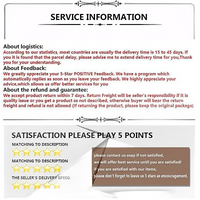 Customer service information.