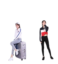 Two women modeling outfits.