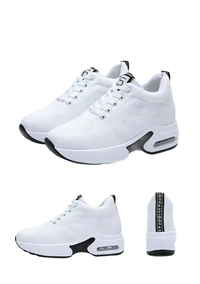 White platform sneakers.