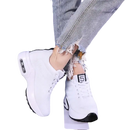 White platform sneakers.