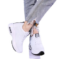White platform sneakers.