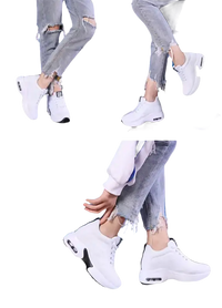 White platform sneakers.