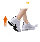 White platform sneakers.